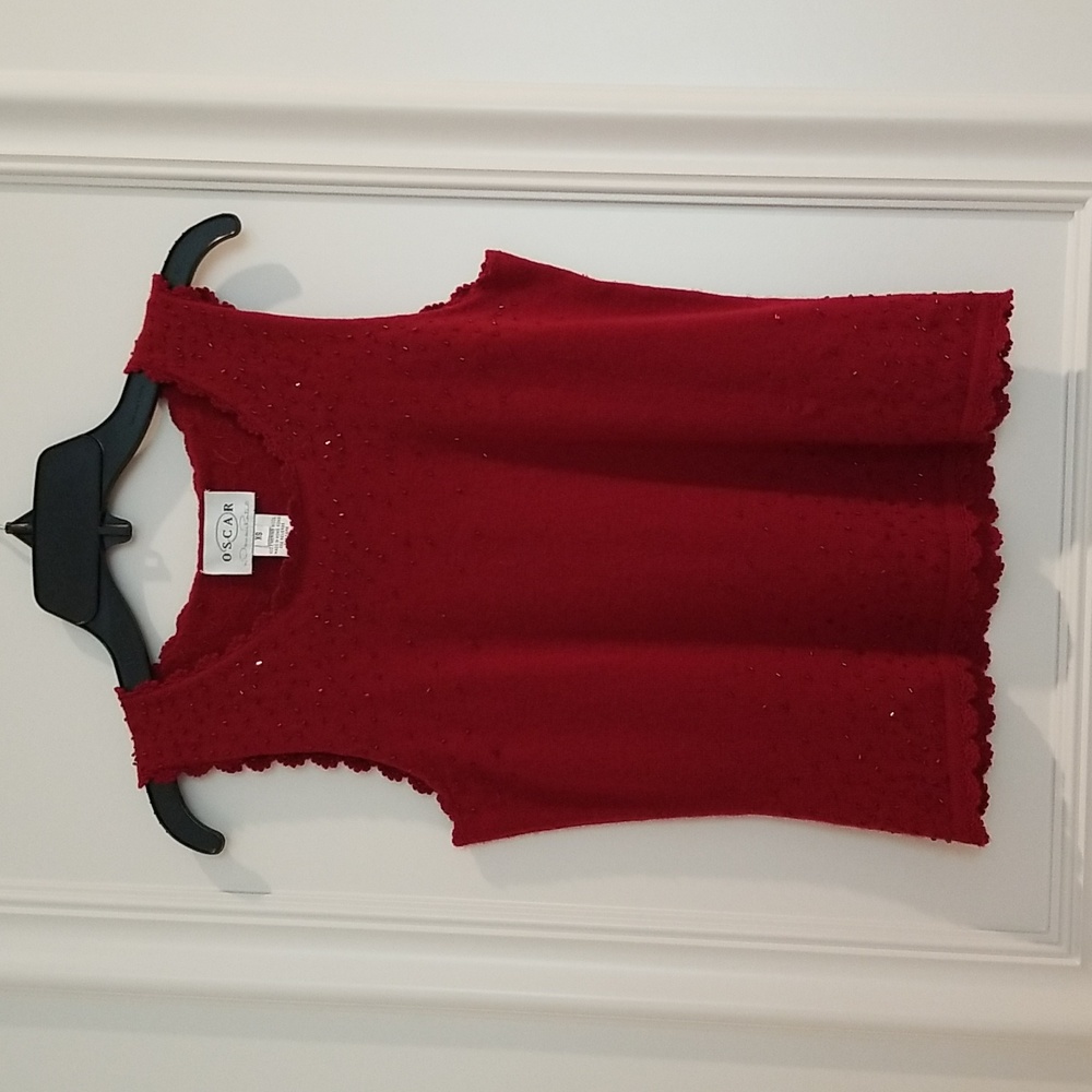 Oscar De La RENTA ❤sleeveless sweater top size xs